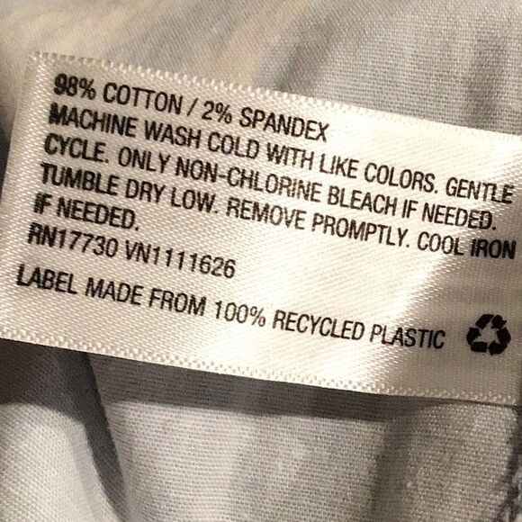 A New Day Light Blue White Abstract Brush stroke Dash Waist Bermuda Shorts - Picture 11 of 11